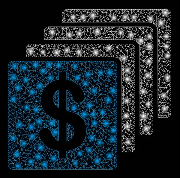 Flare mesh 2D Financiën met flare spots — Stockvector