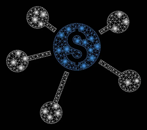 Flare Mesh 2d Finansal Ağ Flare Spotlar ile