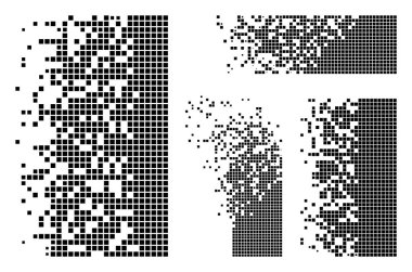 Vektör Düz Çözünmüş Dikdörtgenler Soyut İllüstrasyon