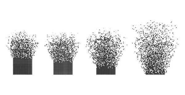Абстрактная иллюстрация рассеяния векторного плоского прямоугольника
