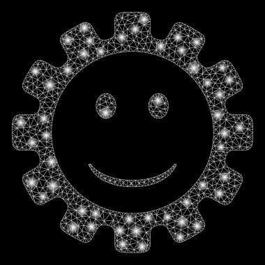 Flare Örgü Tel Çerçeve Dişli Smile Smiley Ile Flare Spotlar