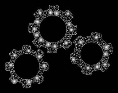 Flare Spotlar ile flare mesh ağ Gears