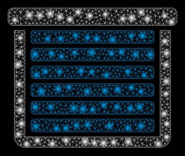 Parlak Örgü Tel Çerçeve Garaj Flaş Spotları ile Kapalı