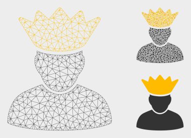 Forum yönetici vector Mesh 2D model ve üçgen mozaik simge