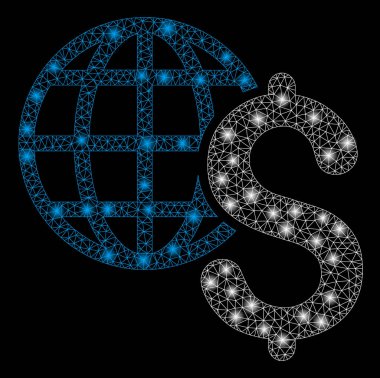 Işık Spotlar ile parlayan Mesh 2D küresel ekonomi