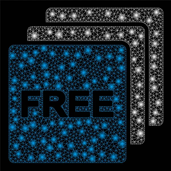 Articoli gratuiti di rete a maglia lucida con macchie di brillamento — Vettoriale Stock