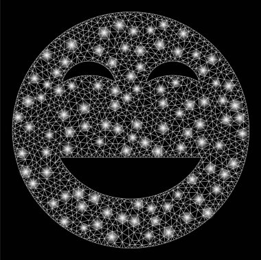 Flare kafes tel çerçeve mutlu smiley flare Spotlar ile