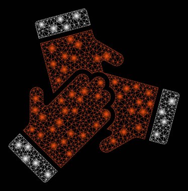 Flash Spotlar ile parlak Mesh karkas dostluk