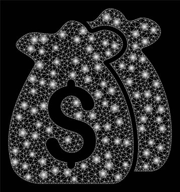 Flaş Spotlar ile parlak kafes tel çerçeve fonları