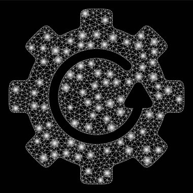 Flare Spotlar ile flare Mesh tel çerçeve dişli rotasyon