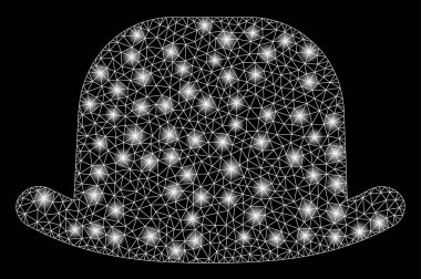 Flare kafes tel çerçeve beyefendi şapka flare Spotlar ile