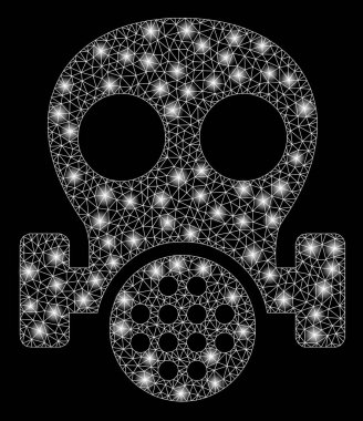 Flare Spotlar ile flare Mesh tel çerçeve gaz maskesi