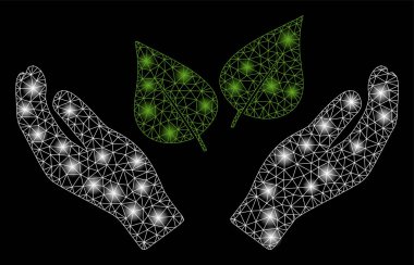 Flare Mesh tel çerçeve Flora bakım eller ile ışık Spotlar