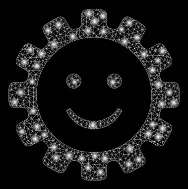 Flare kafes karkas dişli Smile Smiley flare Spotlar ile