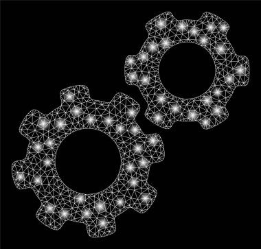 Flare Spotlar ile flare Mesh tel çerçeve dişlileri