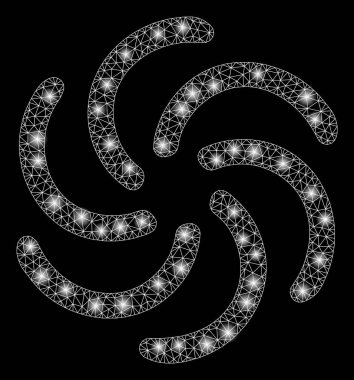 Işık Spotlar ile parlak Mesh karkas gökada