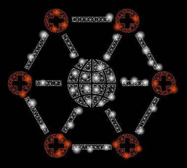 Flare Spotlar ile flare Mesh 2D küresel tıp ağı