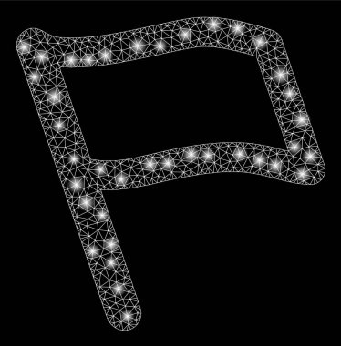 Flaş Spotlar ile parlak mesh ağ bayrağı