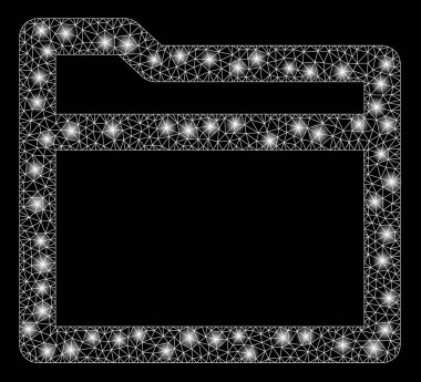 Işık Spotlar ile parlayan Mesh tel çerçeve klasörü