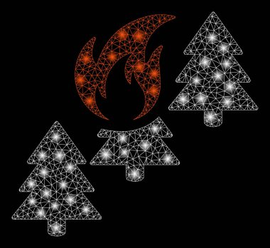 Flare Spotlar ile flare Mesh 2D orman ateşi