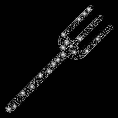 Flare Spotlar ile flare Mesh tel çerçeve çatal