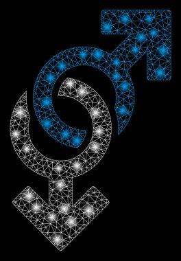 Flare Spotlar ile parlama Mesh 2D gay sembolü