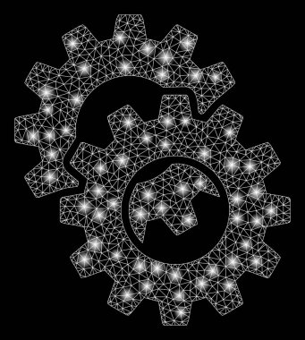 Flare Spotlar ile flare Mesh tel çerçeve dişlileri