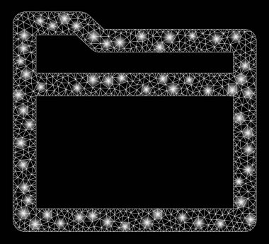 Flash Spotlar ile parlak Mesh karkas klasörü