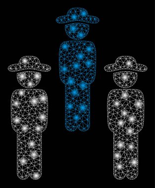 Flare kafes ağ beyefendi grup flare Spotlar ile