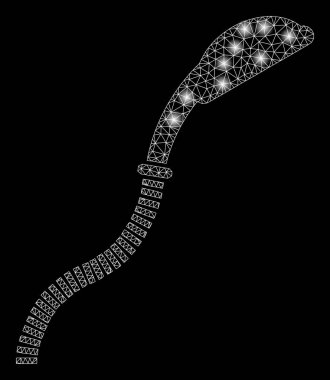 Parlak Mesh karkas esnek duş flaş Spotlar ile