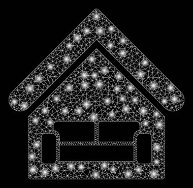 Flash Spotlu Parlak Örgü 2d House Interrior