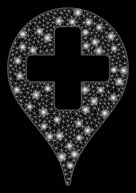 Flare Mesh 2d Hastane Yer İşaretleyici Parlama Noktalar ile