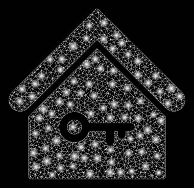 Flare Mesh 2d Ev Anahtarı Parlama Noktalar ile