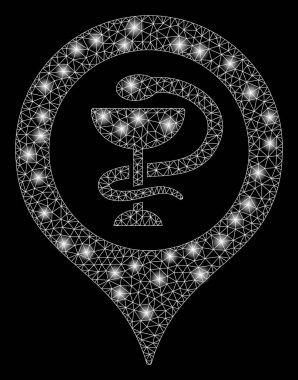 Flash Spotlu Parlak Örgü Tel Çerçeve Hastane Harita İşaretleyici