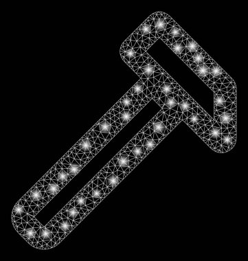 Flare Spotlu Fişek Kafes Tel Çerçeve Çekiç