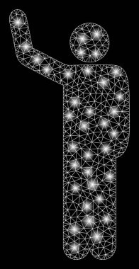 Flare Mesh Ağ Merhaba Poz Parlama Noktalar ile