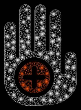 Flash Spotlu Parlayan Örgü Tel Çerçeve El Tıbbi Marker