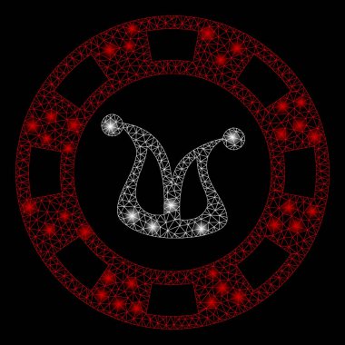 Flare Mesh Karkas Joker Casino Chip Flare Noktalar ile