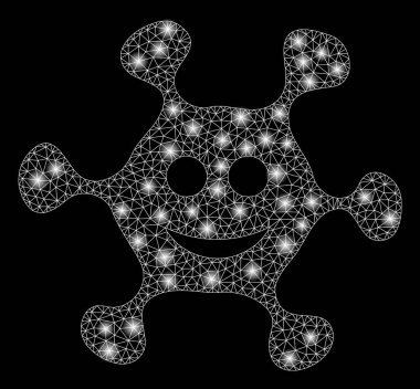 Flash Spotlu Parlak Kafes Tel Çerçeve Mutlu Mikrop