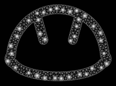 Flare Spotlu Fişek Kafes Tel Çerçeve Kaskı