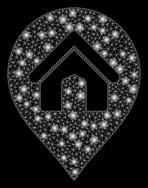 Işık Noktalar ile Parlak Örgü Tel Çerçeve Ev Marker