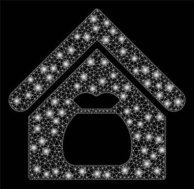 Işık Noktalar ile Parlak Örgü Ağ Hasat Depo