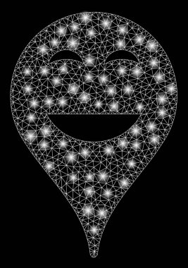 Flare Mesh Ağ İşaretnoktalar ile İşaretfişek Smiley Harita Marker