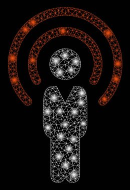 Flare Mesh Ağ İnsan Radyo Kaynak Flare Noktalar ile