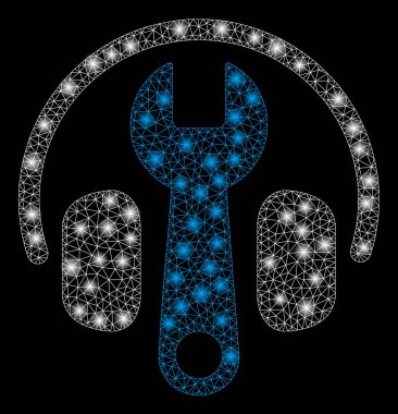 Flare Mesh Ağ Kulaklıklar Parlama Noktalar ile Tuning Anahtarı