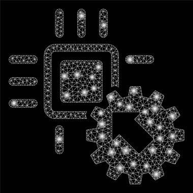 Parlama Spotları ile Parlayan Örgü Ağ Hitech İşlemcisi ve Dişli Entegrasyonu