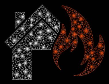 Flare Mesh 2d Ev Yangın Afet Flare Noktalar ile