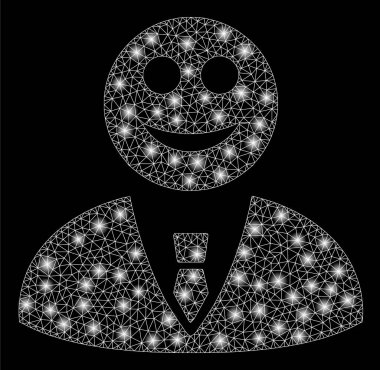 Flash Spotlu Parlak Örgü 2d Mutlu Yönetici