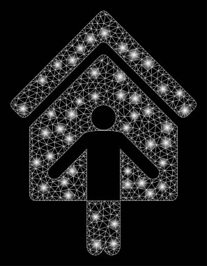 Parlayan Mesh 2d Ev Sahibi Wellcome Flare Noktalar ile