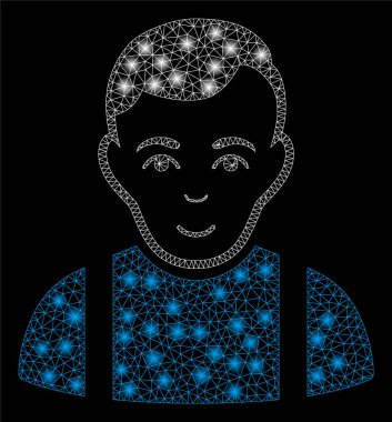 Flare Spotlar ile Flare Mesh Ağ Guy